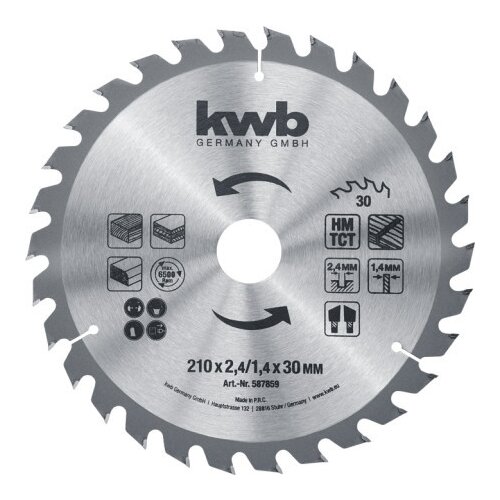 KWB rezni disk za cirkular 210x30 30Z, KRAFTIXX, HM, drvo/gipsakarton ( 49587859 ) Cene