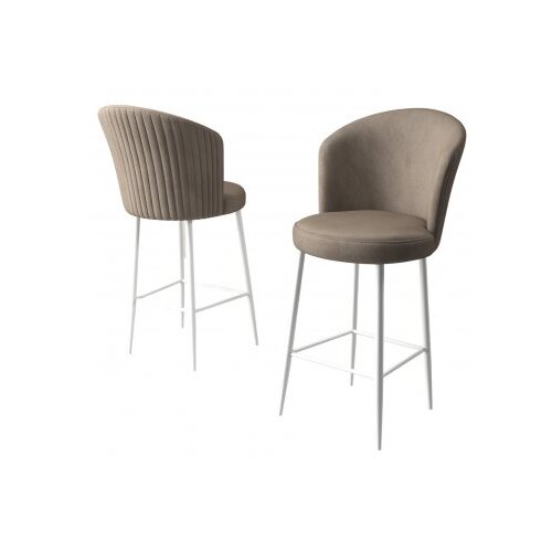 Hanah home set 4 barske stolice alte cappuccino white Slike