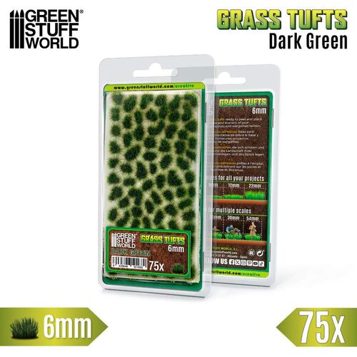 Green Stuff World Static Grass Tufts 6mm Dark Green (75 pcs) | Buseni trave 6mm tamno zeleni (75 kom) Cene