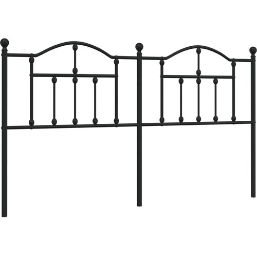 Maison Chic Kovinsko posteljno vzglavje - Vzglavna omarica črno 160 cm, (22077148) Cene