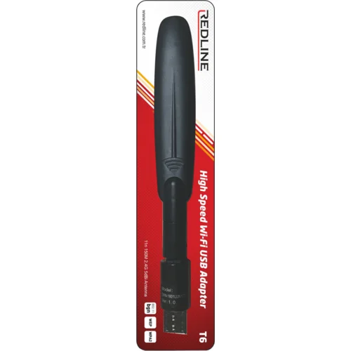 Redline Wi-Fi mrežna kartica, USB, 2.4 GHz, 5 dB, 150 Mbps, RTL8188 – T6 WiFi antenna