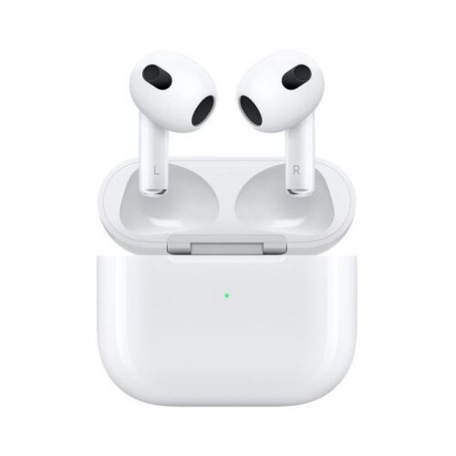 Apple Slu&amp;scaron;alice AirPods 3. generacija, s MagSafe kutijicom za punjenje, TWS, bijele (mme73zm/a) Slike