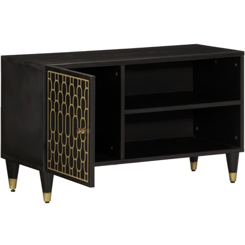 Maison Chic TV omarica - TV stojalo - Televizijska omarica 80x31,5x46 cm trden mangov les, (21701054) Slike