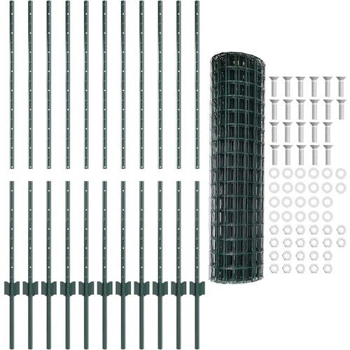 Euro ograda s postom 25 x 1,2 m Čelik premazan PVC-om Zelena Slike