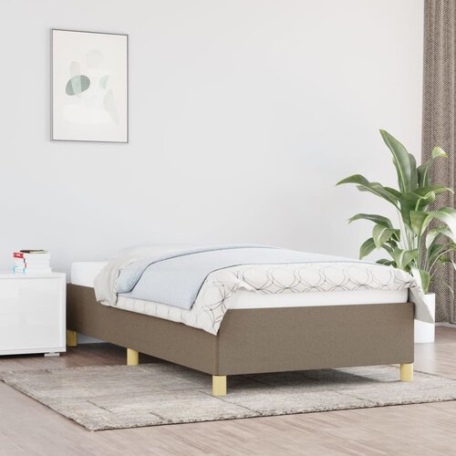 The Living Store Posteljni okvir taupe 100x200 cm blago - Posteljni Okvir, (21525181) Slike