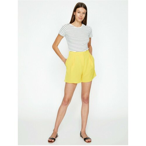 Koton Shorts - Yellow - Normal Waist Slike