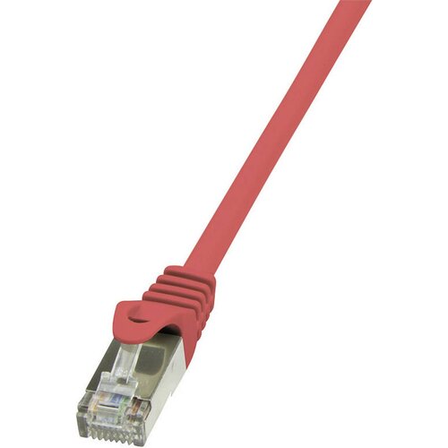 Logilink CP1064S RJ45 omrežni kabel\, Patch kabel CAT 5e F/UTP 3.00 m rdeča z za&scaron;čitnim zapornim zatičem 1 kos, (20415379) Cene