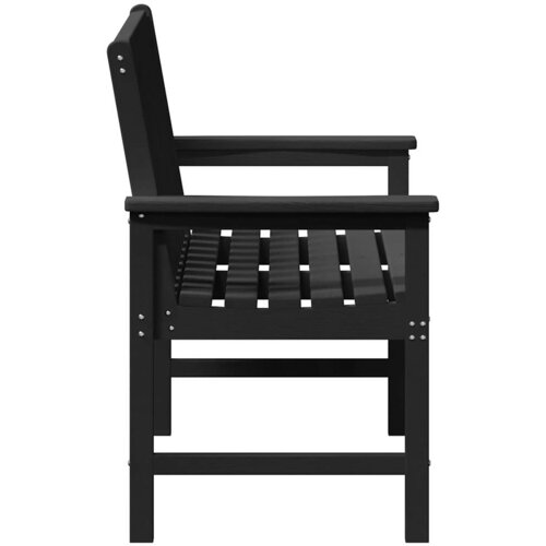  Vrtna klupa Crna 120 x 59 x 88 cm HDPE Slike