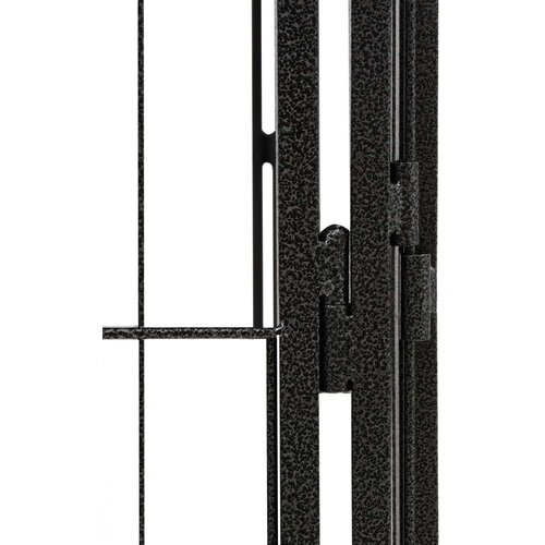 VidaXL Ograda za pse s 12 panela crna 50 x 100 cm čelik obložen prahom Slike