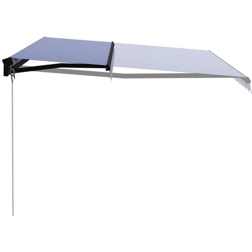 Maison Chic Ročno zložljiva tenda - Senčniki 450x300 cm modra in bela, (22041304) Cene