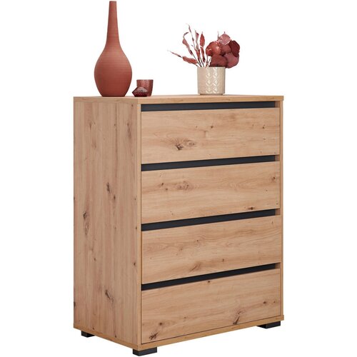 CARRYHOME komoda, antracit, barve hrasta Slike