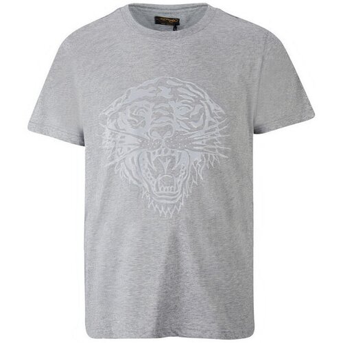 Ed Hardy Majice s kratkimi rokavi - Tiger glow t-shirt mid-grey Siva Cene