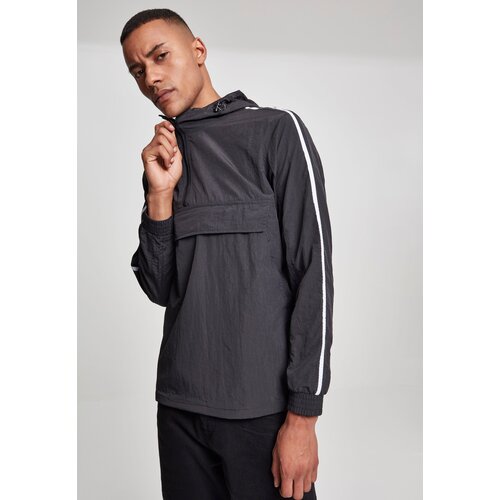 Urban Classics Pull-over jacket made of wavy nylon blk/wht Slike