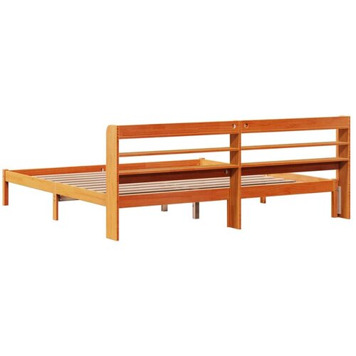VidaXL okvir kreveta s uzglavljem vo&amp;scaron;tano smeđi 200x200 cm od borovine Slike