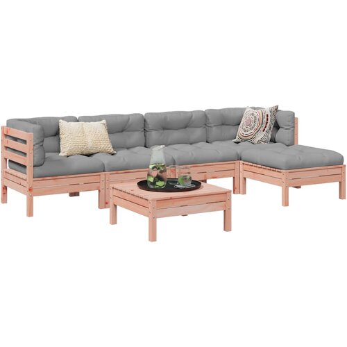 VidaXL 6-dijelni set vrtnih sofa od masivne duglazije s jastucima Slike