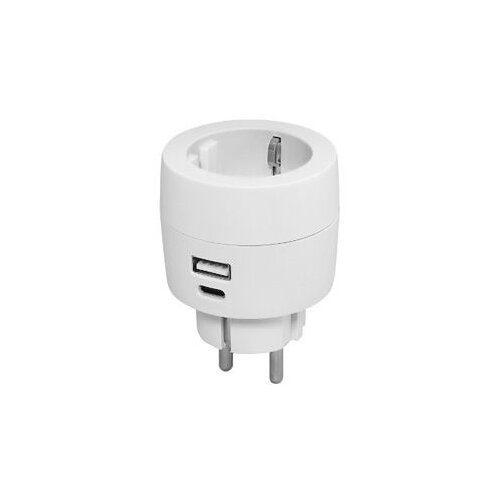 Utičnica s USB punjačem A+C, 3.4A 17W 240-801 bijela Cijene