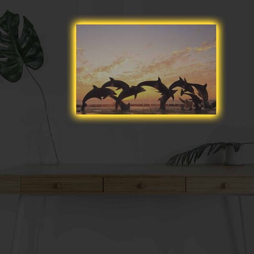Wallity Slika sa LED osvetljenjem 4570DHDACT-049, 45x70 cm Cene