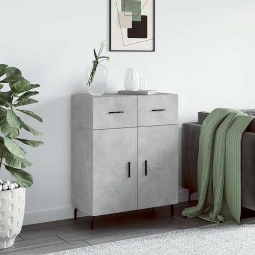 vidaXL Komoda betonsko siva 69,5x34x90 cm inženirski les Cene
