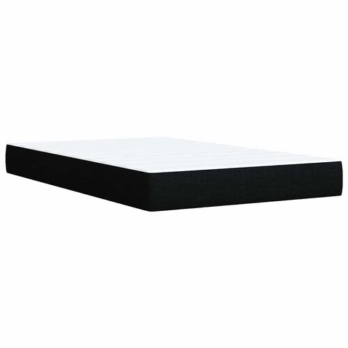  Krevet s oprugama i madracem crni 120 x 200cm od tkanine Slike