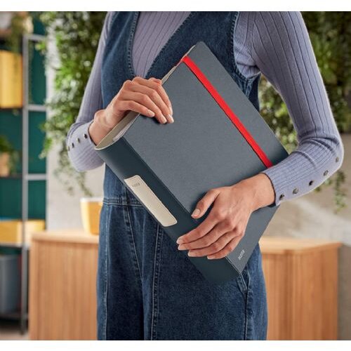 Zweckform Mapa register leitz cosy a4 2r z elastiko 80mm siva 10380089 Slike