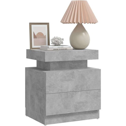 vidaXL Nočna omarica betonsko siva 45x35x52 cm iverna plo&scaron;ča Cene