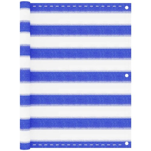 Furnova Balkonsko platno modro in belo 75x500 cm HDPE, (21919267) Cene