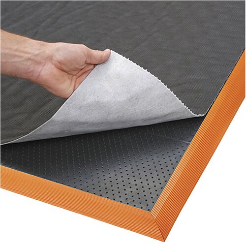 Notrax Nitrilna podloga s kopreno Sorb Stance™, DxŠxV 1630 x 910 x 19 mm, črna/oranžna Cene