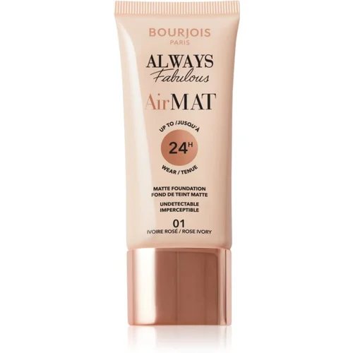 Bourjois Air Mat matirajoči tekoči puder odtenek 01 Rose Ivory 30 ml