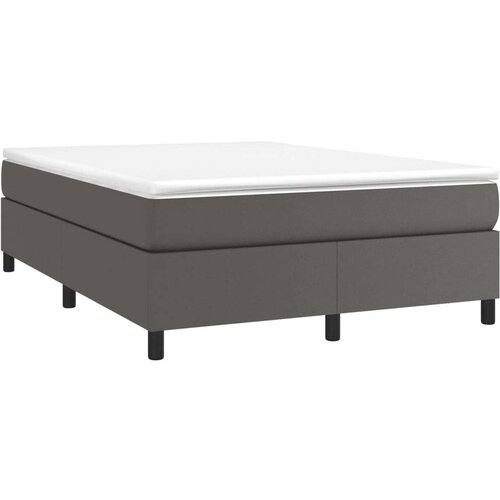 vidaXL Krevet s oprugama i madracem sivi 140x200 cm od umjetne kože Cijene