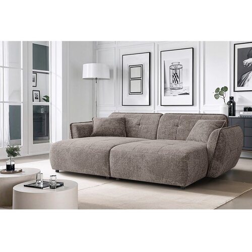 Ropez Smeđe-siva sofa od &amp;scaron;enila s ležaljkom 252 cm Nelia Big &amp;ndash; Slike