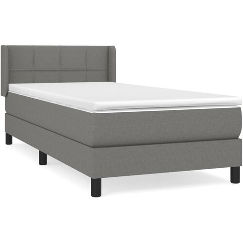 Maison Chic Box spring postelja - Vzmetna postelja z vzmetnico temno siva 90x200 cm blago SL7160, (21908390) Slike