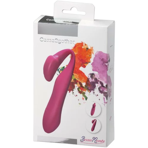 BeauMents Come2gether - punjivi, vodootporni vibrator za par (ružičasti)