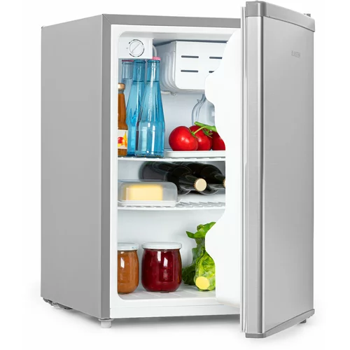 Klarstein Cool Kid, mini hladilnik s 4-litrskim zamrzovalnikom, 66 l, 41 dB, F, nerjaveče jeklo, brušeno