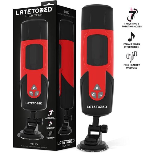 LATETOBED Telio Advance Thrusting & Rotating & Moaning Masturbator with Suction Cup Cene