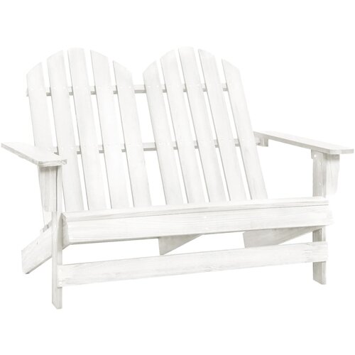 The Living Store Vrtni stol Adirondack za 2 osebi trden les jelke bel - Vrtni Stol, (21463222) Slike