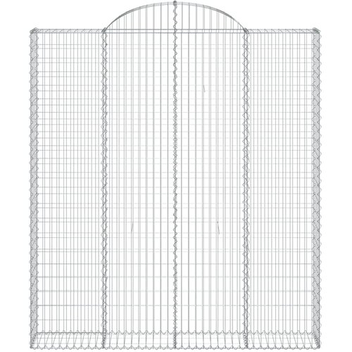  Lučne gabionske ko&amp;scaron;are 6 kom 200x30x220/240cm pocinčano željezo Slike