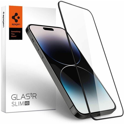 Spigen Zastitno staklo GLAS.tR slim HD za iPhone 14 Pro crno Cene