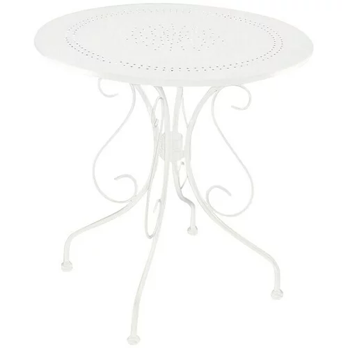 Okrugli balkonski stol Eros (Ø x V: 70 x 71 cm, Čelik, Bijele boje)