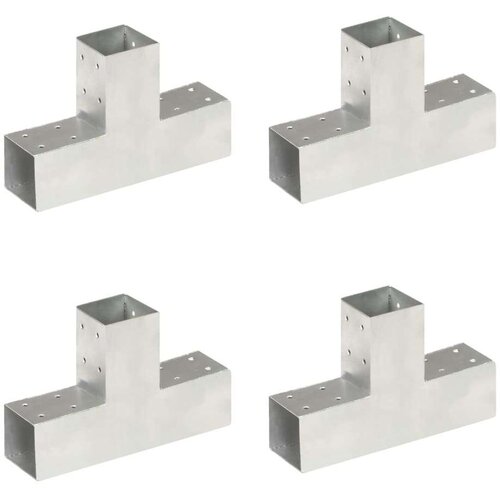 vidaXL Spojniki za stebre 4 kosi T oblike pocinkana kovina 71x71 mm Cene