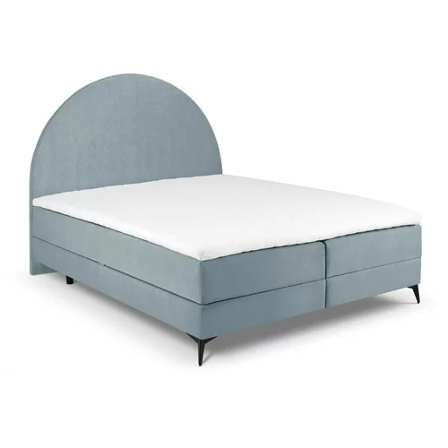 Cosmopolitan Design Svjetloplavi boxspring krevet s prostorom za pohranu 180x200 cm Sunrise -
