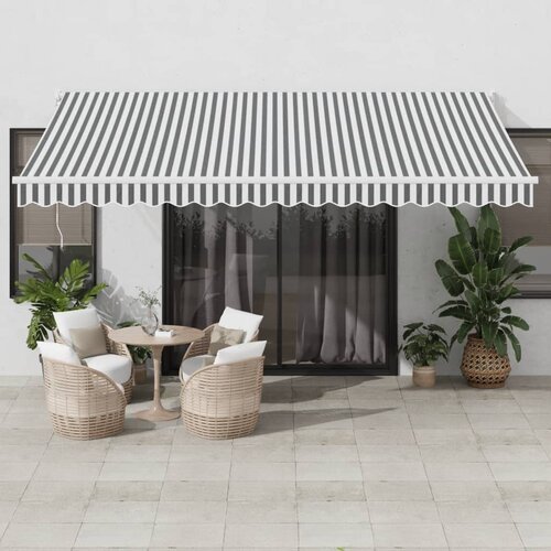 vidaXL Tenda na uvlačenje antracit-bijela 4,5x3 m tkanina i aluminij Cijene