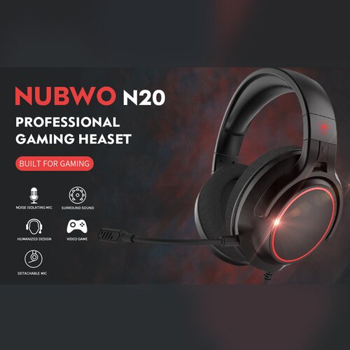 Nubwo slušalice gaming N20 3.5mm crne Slike