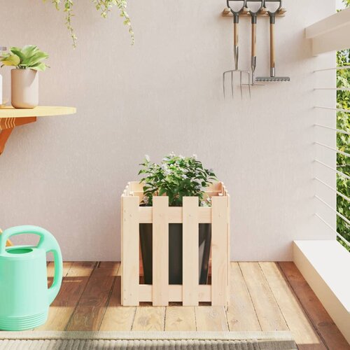 vidaXL Vrtna sadilica s izgledom ograde 40x40x40 cm masivna borovina Cijene