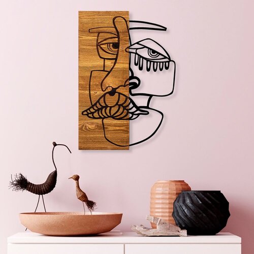 Wallity Zidna dekoracija Alexix, 34 x 3 x 50 cm, Crna Cene