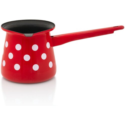 Metalac džezva s kljunom red dots 11cm / 0,70lit. Slike