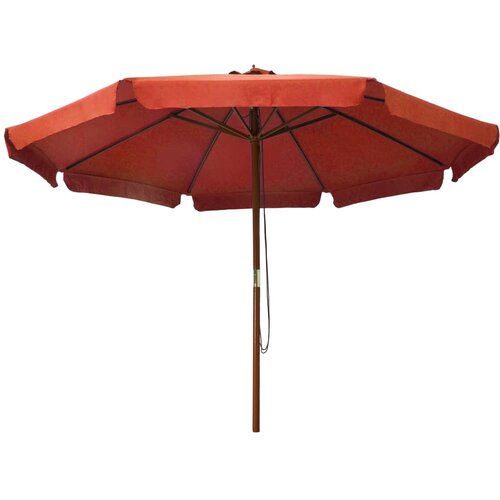  Vrtni suncobran s drvenom &amp;scaron;ipkom 330 cm boja cigle Slike
