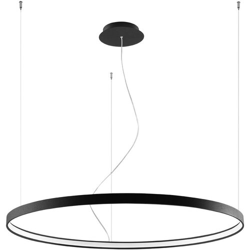 Thoro Črna aluminijasta LED viseča svetilka &oslash; 110 cm RIO &ndash; Cene