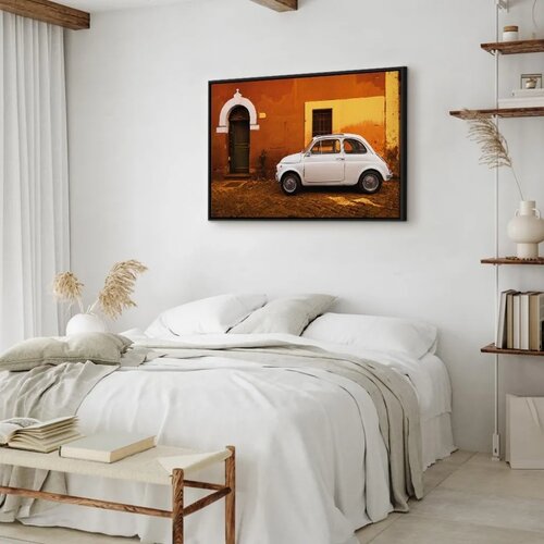  Slika - Italian Street (1 Part) Wide 90x60 U crnom drvenom okviru Slike