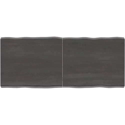 Stolna Mizna plošča temno siva 120x50x6 cm obdelana trdna hrastovina, (20818025)