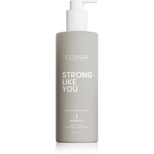 ICONIQUE Professional STRONG LIKE YOU Repair &amp;amp; Strengthening regenerirajući &amp;scaron;ampon za o&amp;scaron;tećenu kosu 500 ml Slike